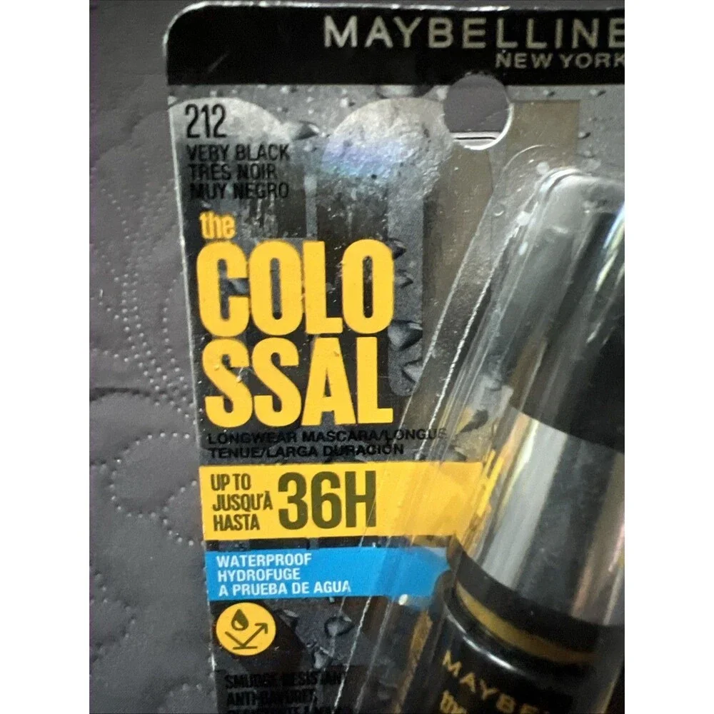 Maybelline Colossal Mascara Up To 36 Hour Waterproof #212 Very Black Eyes Makeup